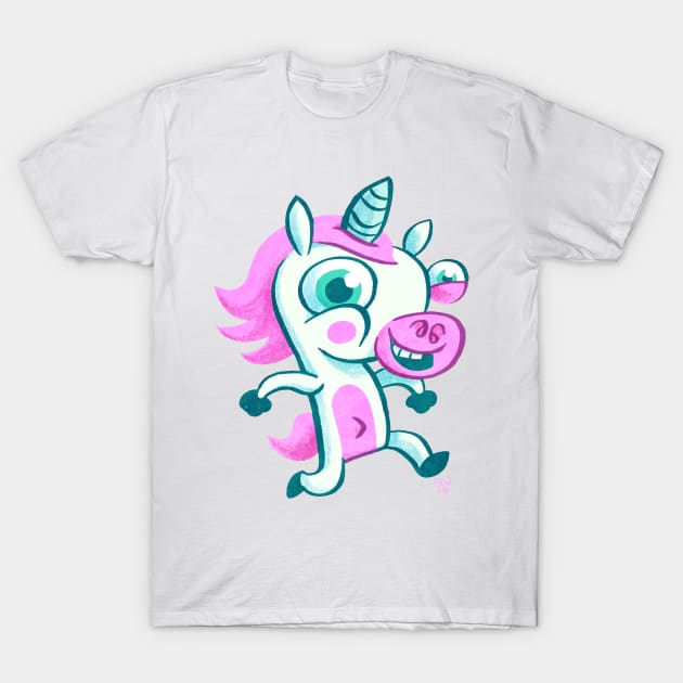 Jogging Unicorn T-Shirt by washburnillustration